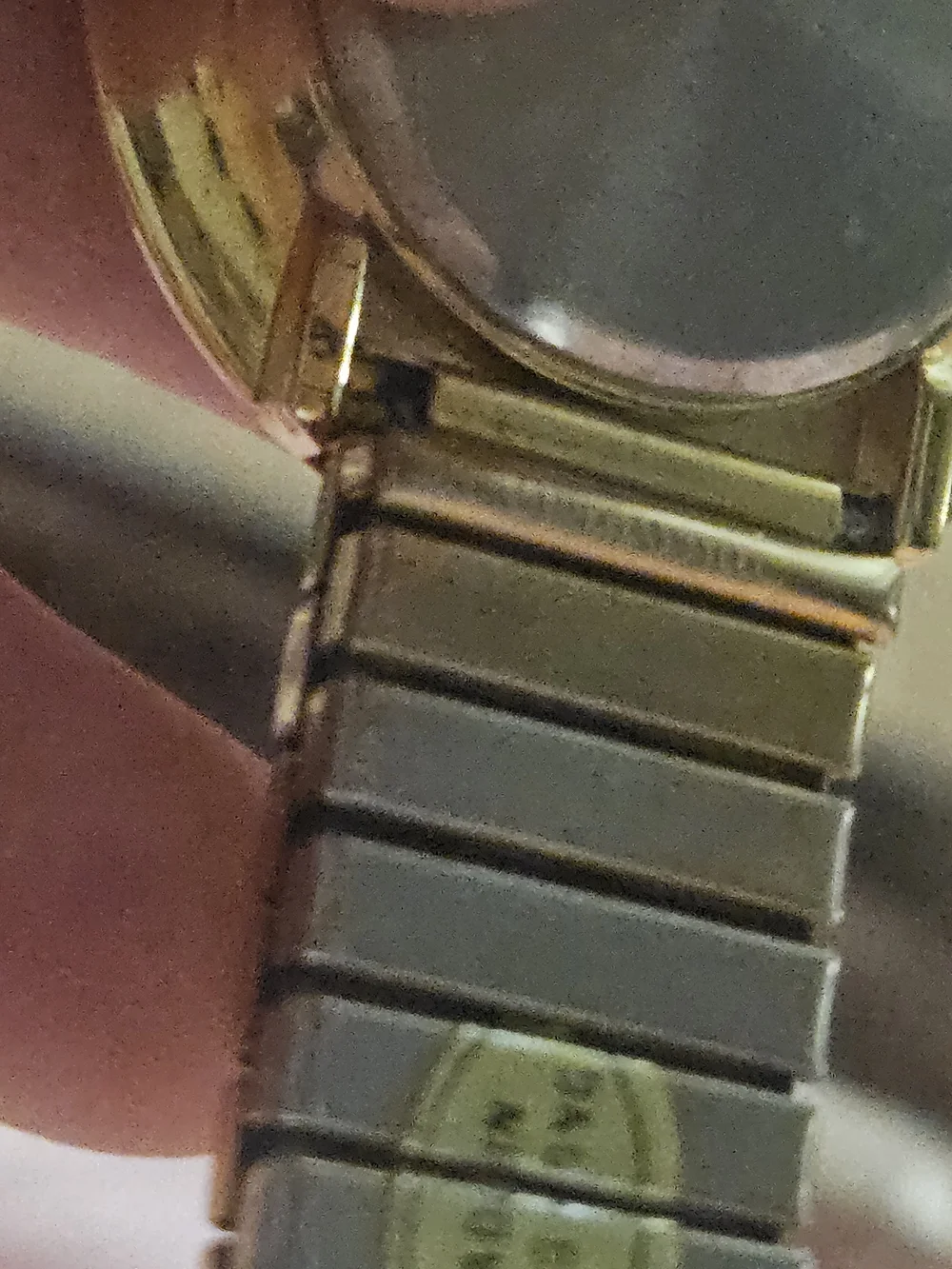Vintage Pierre Nicol Gold Tone Quartz Stretch Bracelet Watch | Rhinestone Bezel